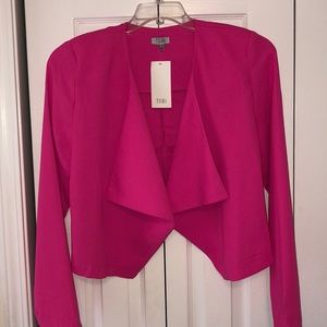 Tobi Hot Pink Cropped Blazer
